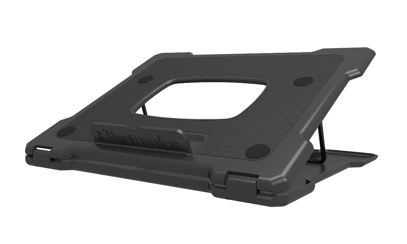 Portronics My Buddy Hexa III, a Portable Foldable Laptop Stand, Air Ventilated, 12 Angle Adjustment, for 12 to 18 Inch Laptops (Black)